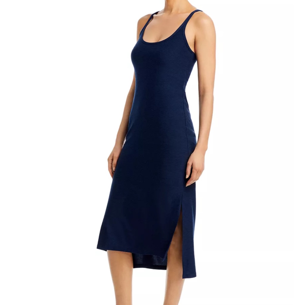 Beyond Yoga Featherweight Maxi Tank Dress Size Medium Navy Nwt Made In Usa